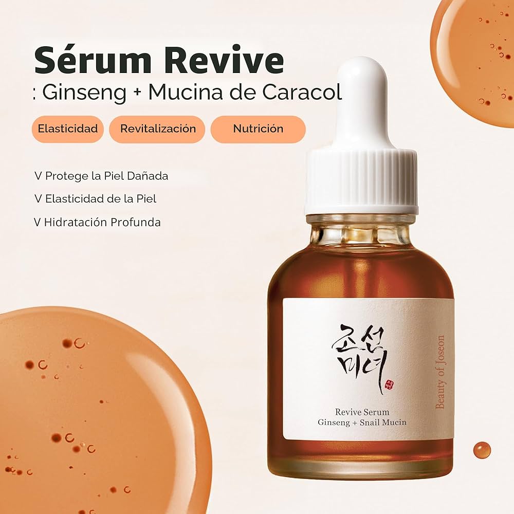 REVIVE SERUM: GINSENG + SNAIL MUCIN 30ML - BEAUTY OF JOSEON
